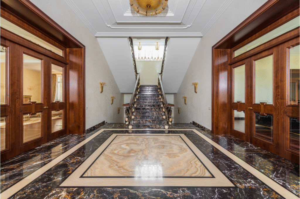 Marble polished floor